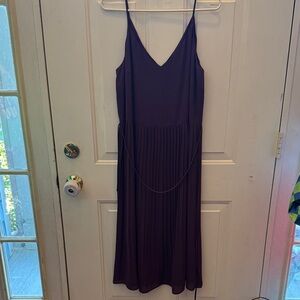 LOFT Deep Purple Midi Dress